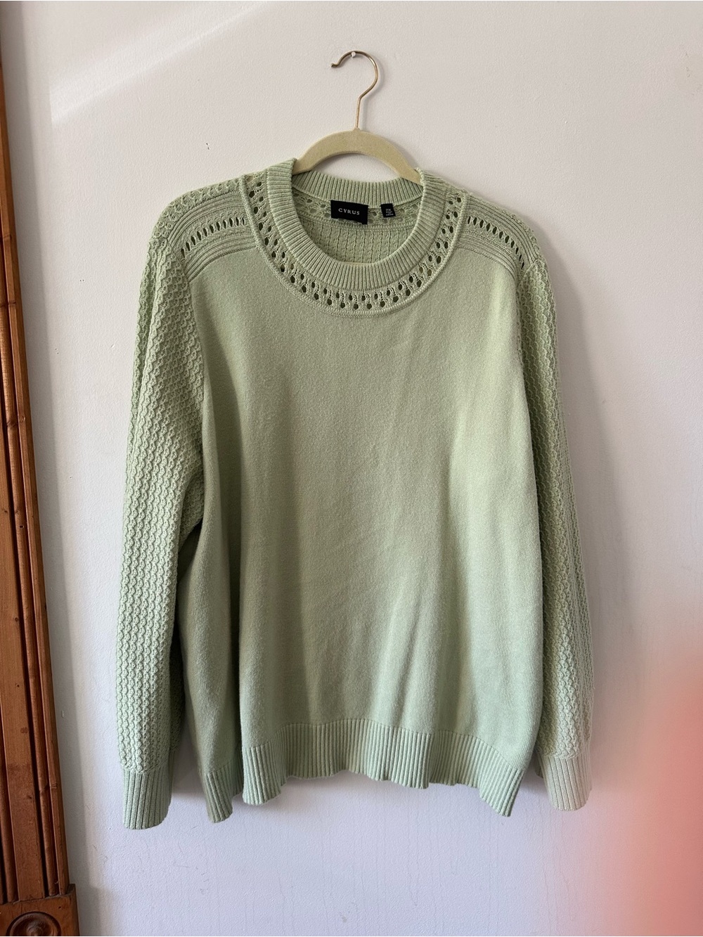 Cyrus Mint Knit Sweater 2x like new